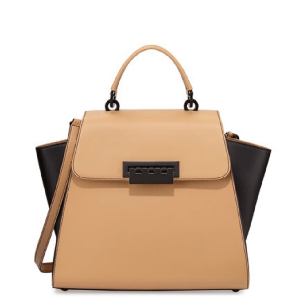 ZAC Zac Posen Earths Colorblock Leather Tote Camel